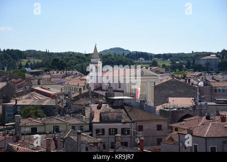 porec,parenzo,parenz,roofs,historical,coastal city,istria,old town Stock Photo