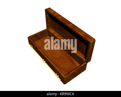 optional wooden coffin Stock Photo