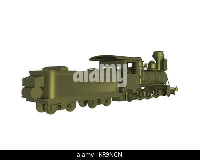 Locomotive with tender exempted Stock Photo