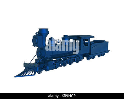 Locomotive with tender exempted Stock Photo