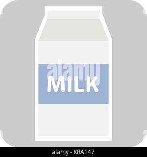 paper packet with milk isolated on white. vector Stock Vector