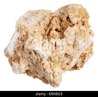 Travertine (Tufa limestone) stone isolated Stock Photo