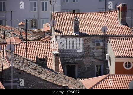 porec,parenzo,parenz,roofs,historical,coastal city,istria,old town Stock Photo