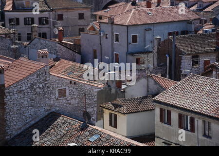 porec,parenzo,parenz,roofs,historical,coastal city,istria,old town Stock Photo