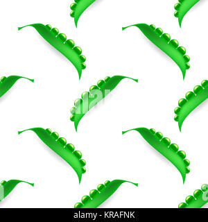 Fresh Natural Green Peas Seamless Pattern Stock Photo