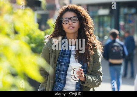 Female Student in the City Stock Photo