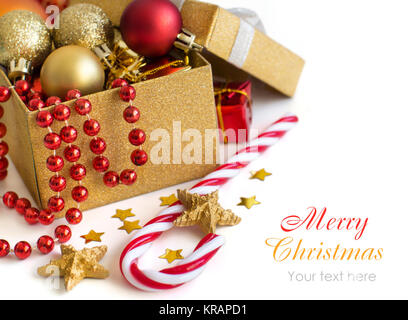 Colorful Christmas decorations Stock Photo