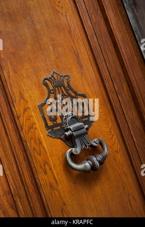 Wrought iron knocker Stock Photo