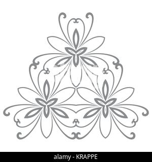 Seamless Vector Oriental Pattern With 3D Elements Stock Vector