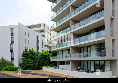 Modern urban apartment blocks at Rhodes, Sydney, Australia. Contemporaty Australian apartment buildings. Stock Photo