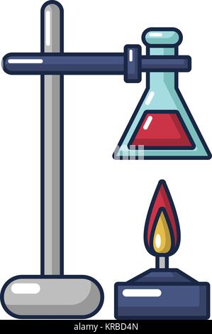 Chemical process icon, cartoon style Stock Vector
