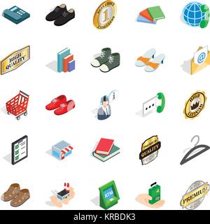 Impresario icons set, isometric style Stock Vector