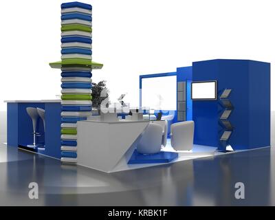 Exhibition Stand Interior Sample - Interiors Series  . 3D Stock Photo