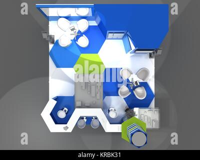 Exhibition Stand Interior Sample - Interiors Series  . 3D Stock Photo