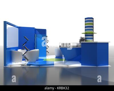 Exhibition Stand Interior Sample - Interiors Series  . 3D Stock Photo