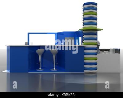 Exhibition Stand Interior Sample - Interiors Series  . 3D Stock Photo