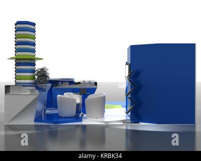 Exhibition Stand Interior Sample - Interiors Series  . 3D Stock Photo