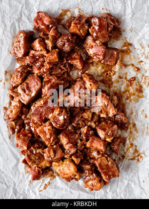rustic american barbecued pork Stock Photo
