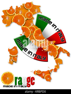 Orange made in Italy Stock Photo