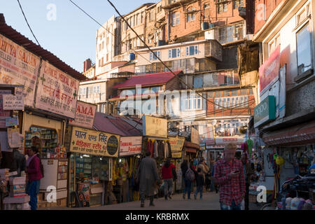 Lower bazaar market in Shimla, India Stock Photo