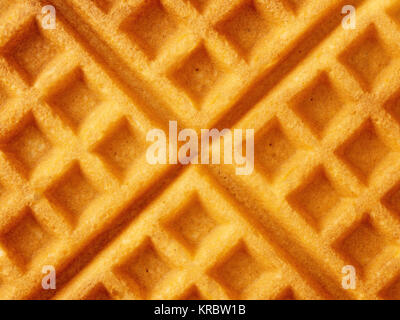 rustic golden plain waffle food background Stock Photo