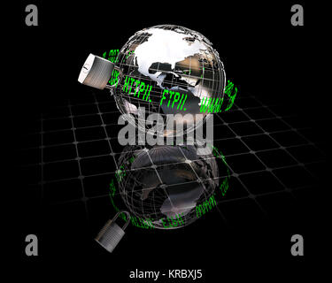 3D rendered conceptual image depicting internet security Stock Photo