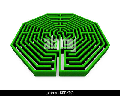 3D render of a maze Stock Photo