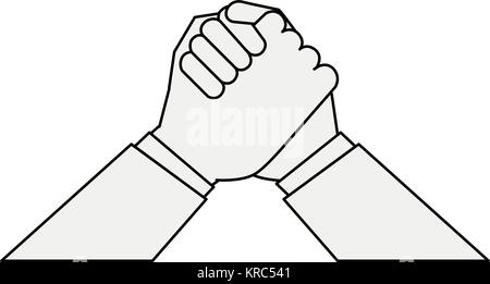 Ethnics hands symbol Stock Vector