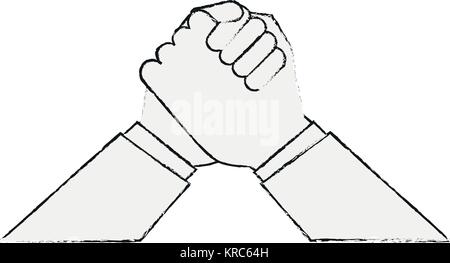 Ethnics hands symbol Stock Vector