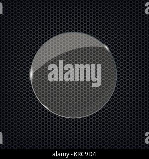 Glass round shape Stock Vector