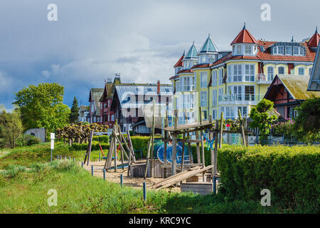 resort architecture in bansin in usedom Stock Photo