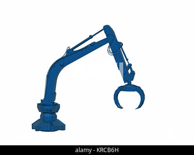 industrial robot gripper arm released Stock Photo