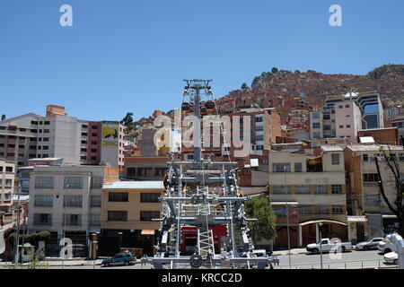 Mi Teleferico, the cable car system of La Paz, Bolivia Stock Photo