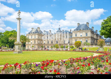 Luxembourg palace and garden in paris, france Stock Photo