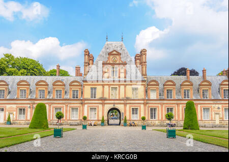 Palace of Fontainebleau near Paris in France Stock Photo