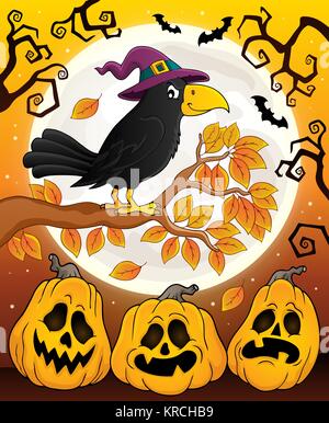 Witch crow theme image 6 Stock Photo