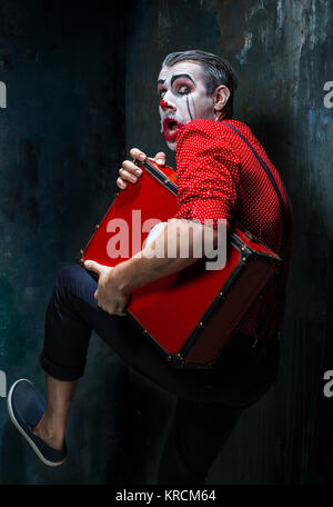 Terrible crazy clown and Halloween theme Stock Photo