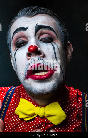 Terrible crazy clown and Halloween theme Stock Photo