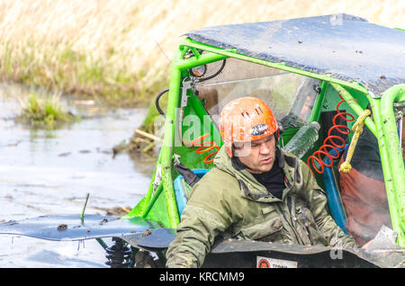 SALOVKA, RUSSIA - MAY 5, 2017: Muddy competition at the annual car racing 'Trophy rubezh 2017' Stock Photo