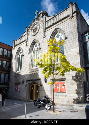 Dublin, Ireland - September 16, 2016: The restored facade of the 1662 Smock Alley Theatre in central Dublin. Stock Photo