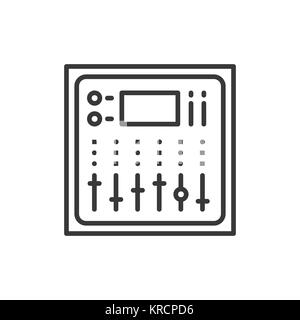 Sound board - line design single isolated icon Stock Vector