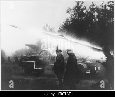 Katyusha rocket launcher, Belorussia. Date: 1941 Stock Photo