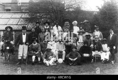 Group of people in ragtime fancy dress Stock Photo