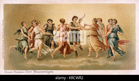 MUSES AND APOLLO DANCE Stock Photo