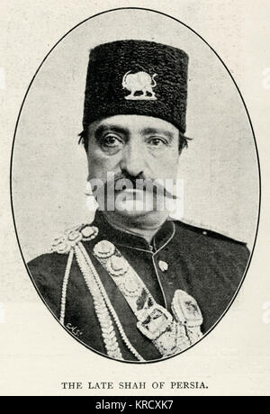 Naser al-Din Shah Qajar Stock Photo