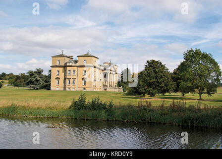 Croome Court, near Besford, Worcestershire, viewed across the lake.  The house was designed by Capability Brown, with interiors by Robert Adam.     Date: September 2007