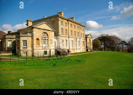 View of Cusworth Hall, near Doncaster, South Yorkshire, built in the 1740s.  The Hall is now the Museum of South Yorkshire Life, depicting life in the area over the past 200 years.  It is a Grade I listed building, set in a country park. Stock Photo