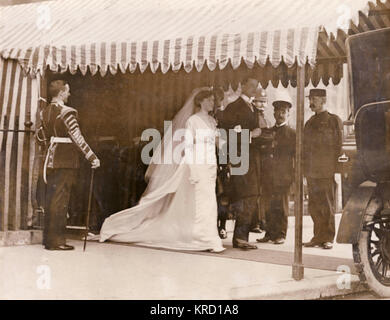 Wedding of Viscount Bury and Myee Carrington Stock Photo