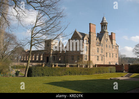 View of Rufford Hall, Nottingham, from across the gardens. Stock Photo