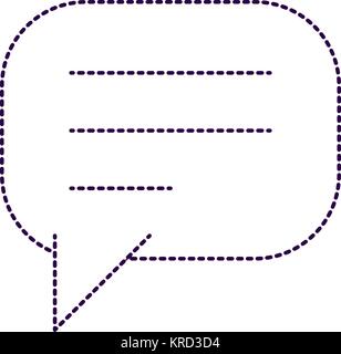 square dialogue speech and rounded with tail in purple dotted silhouette Stock Vector